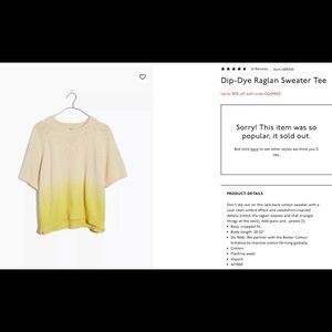 Madewell Dip-Dye Raglan Sweater